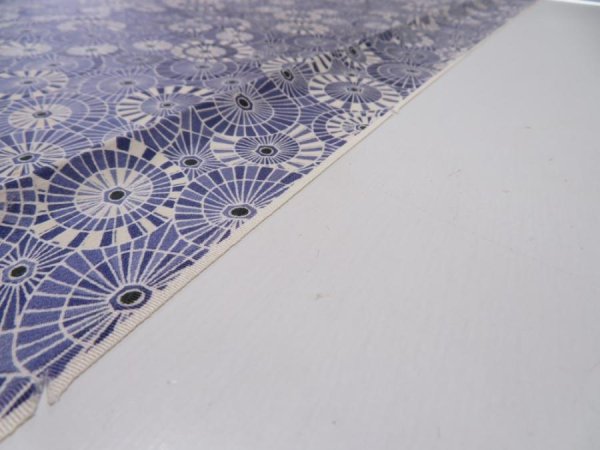 Photo7: 4G03z80  Japanese Kimono Silk  FABRIC Umbrella Dark lavender blue 63.8x13.8 (7)