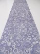 Photo6: 4G05z80  Japanese Kimono Silk  FABRIC Umbrella Dark lavender blue 63.8x13.8 (6)