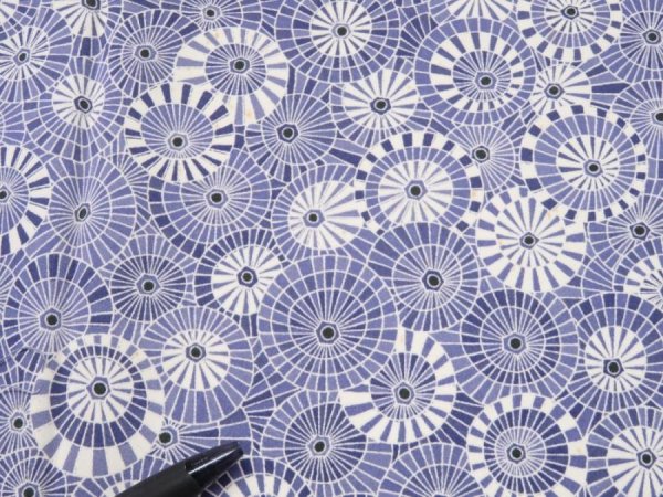 Photo9: 4G05z80  Japanese Kimono Silk  FABRIC Umbrella Dark lavender blue 63.8x13.8 (9)