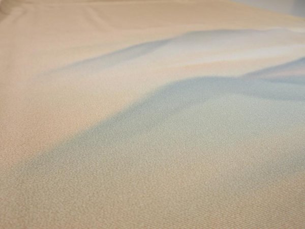 Photo4: 4J02z60  Japanese Kimono Silk  FABRIC Mountain Light orange 41.7x13.8 (4)