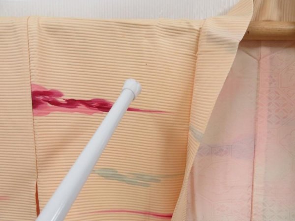 Photo6: 3012T08z510 Vintage Japanese Kimono Silk HAORI Cloud Peach (6)