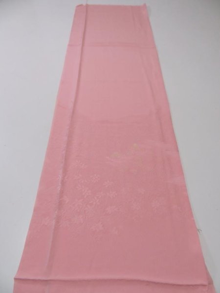 Photo5: 4J03z70  Japanese Kimono Silk  FABRIC Scenery Pink 47.2x14.2 (5)