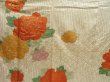 Photo7: 3014T07z1100 Vintage Japanese Kimono Silk FURISODE Peony Off-white (7)