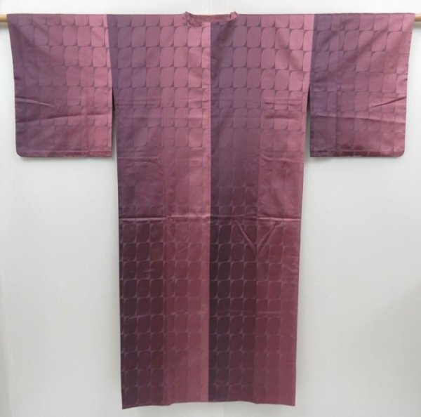 Photo2: 3021T06z470  Japanese Kimono Silk HAORI COAT Dull purple (2)