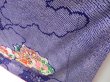 Photo4: 3210T07z1140  Japanese Kimono Silk FURISODE Peony 	Dark lavender (4)