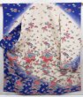 Photo1: 3217T12z1160  Japanese Kimono Crepe Silk FURISODE Kyo-Bingata (1)