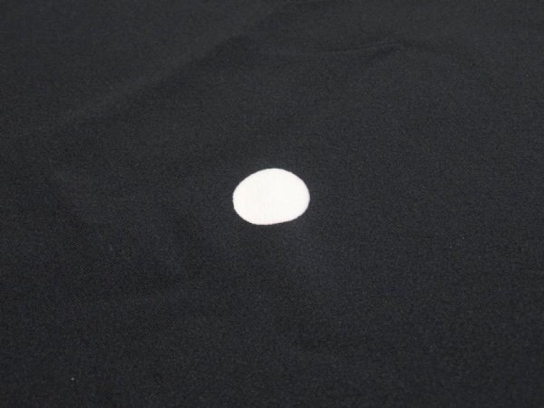 Photo3: F01z1100  Japanese Kimono Silk TOMESODE BOLT FABRIC  Black 629.9x14.6 (3)