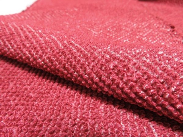 Photo3: 2F08z350  Japanese Kimono Silk YUNOSHIMAE SHIBORI BOLT FABRIC 185.8x7.1 (3)