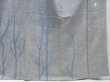 Photo6: 3228T08z990  Japanese Kimono Silk Artist work TSUKESAGE Grove Gray (6)