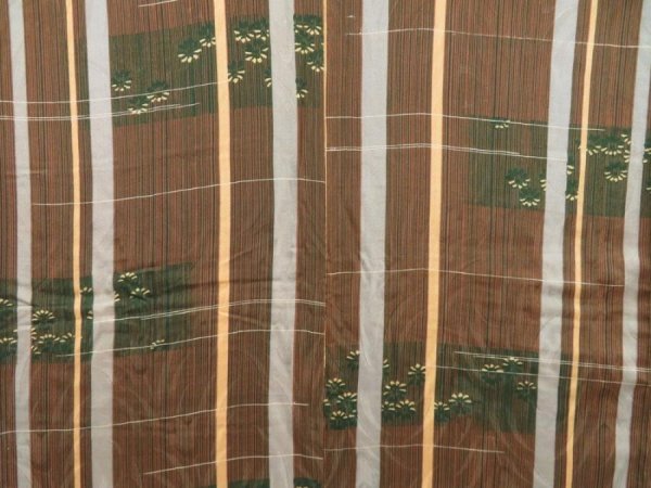 Photo5: 3305T08z520 Antique Japanese Kimono Silk KOMON  Brown (5)