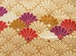 Photo6: 3312T09z750  Japanese Kimono Silk KOMON Chrysanthemum Dark champagne (6)