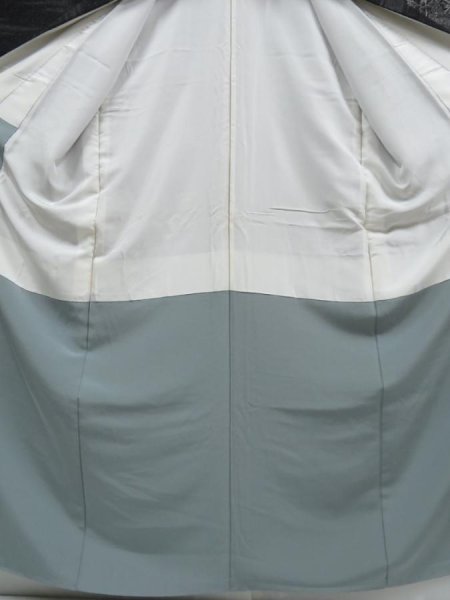 Photo6: 3322T07z1060  Japanese Kimono Silk TSUKESAGE Temple Black (6)