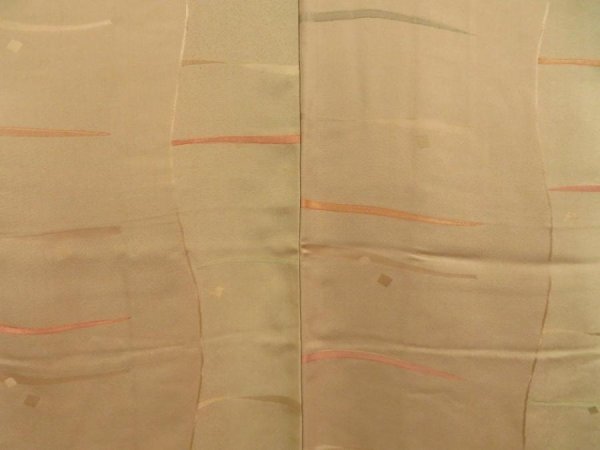 Photo3: 3326T05z580  Japanese Kimono Silk HAORI  Ochre (3)