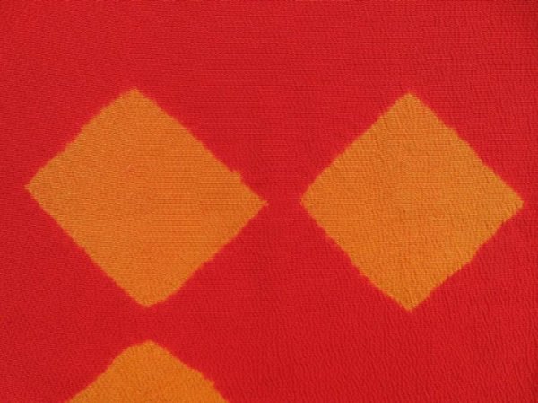 Photo6: 3405T10z620  Japanese Kimono Silk HAORI  Tomato red (6)