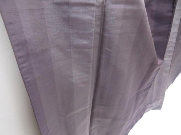 Photo3: 3604T06z800 Vintage Japanese Kimono Silk TSUMUGI  Dark grape (3)