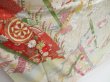 Photo3: 3611T02z980 Vintage Japanese Kimono Silk FURISODE Chrysanthemum Light peach (3)