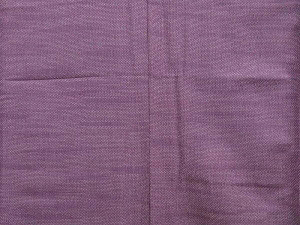 Photo5: 3611T10z910 Vintage Japanese Kimono Silk TSUMUGI  Dull purple (5)