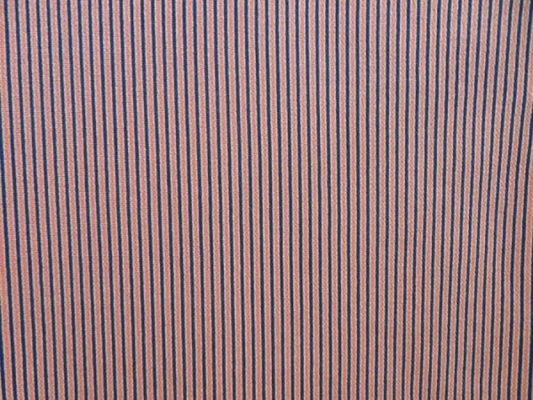 Photo6: 3611T11z930 Vintage Japanese Kimono Silk KOMON Stripe Peach (6)