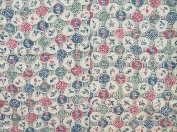 Photo5: 3709T13z820 Vintage Japanese Kimono Silk KOMON  Light gray (5)