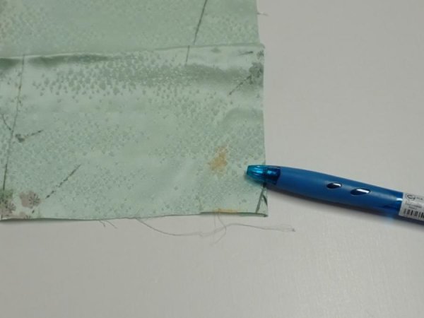 Photo6: 4L09z50  Japanese Kimono Silk  FABRIC Plum branch Light blue 80.3x6.5 (6)