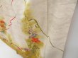 Photo4: 3725T02z820 Vintage Japanese Kimono Silk TSUKESAGE Flowers Off-white (4)