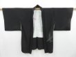 Photo5: 3813T05z560 Vintage Japanese Kimono Silk HAORI Grove Black (5)