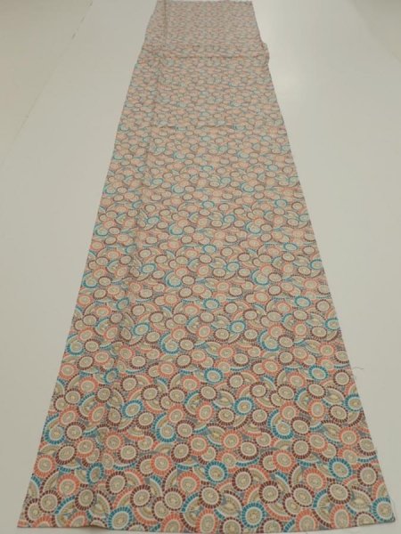 Photo5: 2J03z90  Japanese Kimono Silk  FABRIC Umbrella Gray 63.8x14.6 (5)