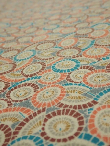 Photo4: 2J04z80  Japanese Kimono Silk  FABRIC Umbrella Gray 64.6x14.4 (4)