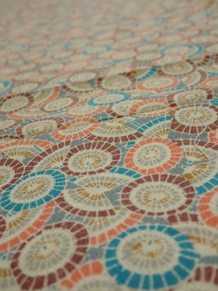 Photo4: 2J05z80  Japanese Kimono Silk  FABRIC Umbrella Gray 63.8x14.4 (4)