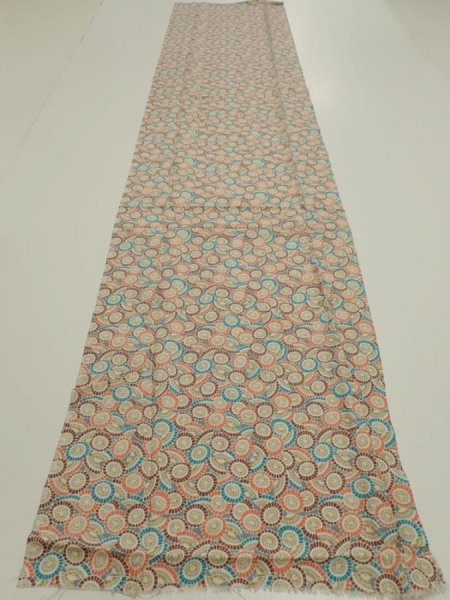 Photo5: 2J05z80  Japanese Kimono Silk  FABRIC Umbrella Gray 63.8x14.4 (5)