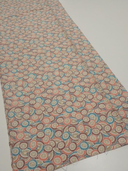 Photo2: 2J06z80  Japanese Kimono Silk  FABRIC Umbrella Gray 63.8x14.4 (2)