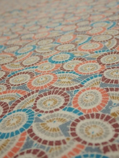 Photo4: 2J06z80  Japanese Kimono Silk  FABRIC Umbrella Gray 63.8x14.4 (4)