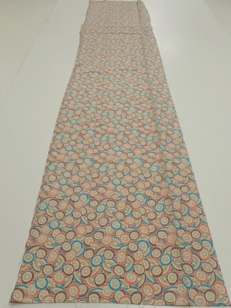 Photo5: 2J06z80  Japanese Kimono Silk  FABRIC Umbrella Gray 63.8x14.4 (5)