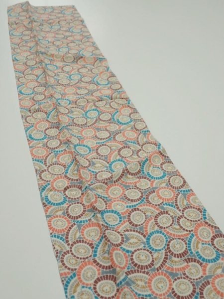 Photo3: 2J10z20  Japanese Kimono Silk  FABRIC Umbrella Gray 33.1x7.1 (3)