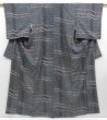Photo1: 3822T01z810  Japanese Kimono Silk KOMON  Black (1)