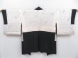 Photo6: 3822T04z670 Vintage Japanese Kimono Silk HAORI Flower Black (6)