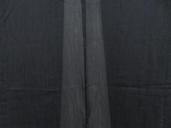Photo3: 3827T12z200  Japanese Kimono Synthetic See through HAORI  Black (3)