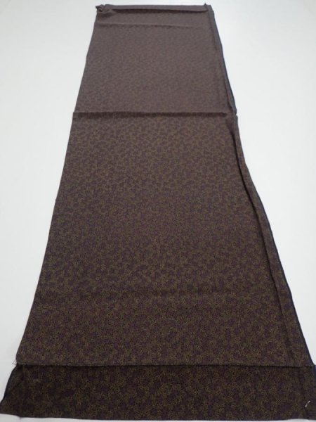 Photo5: 2U01z60  Japanese Kimono Silk  FABRIC Plum blossom Black 42.5x14.6 (5)