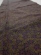 Photo1: 2U10z30  Japanese Kimono Silk  FABRIC Plum blossom Black 35.8x6.7 (1)