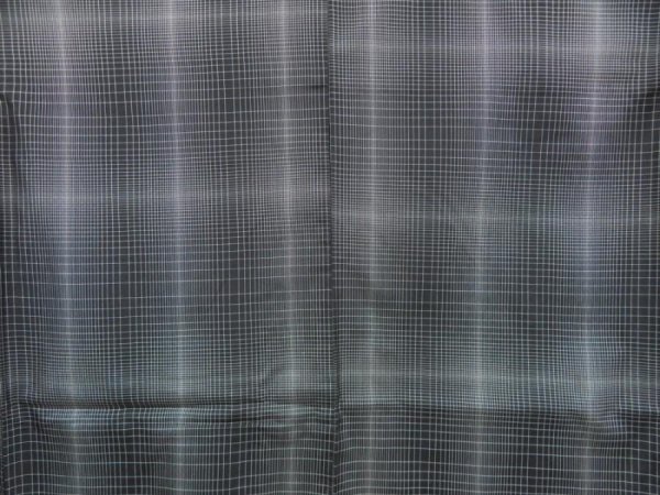 Photo5: 3901T03z680  Japanese Kimono Silk TSUMUGI  Black (5)