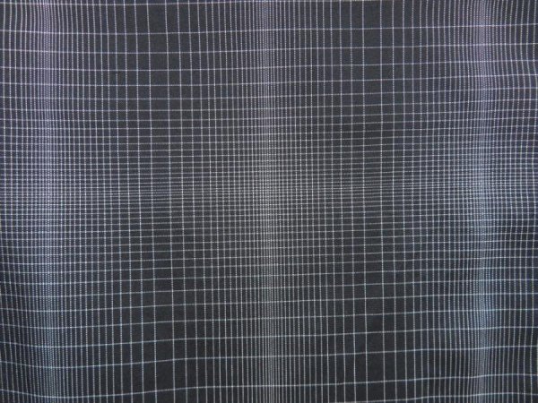 Photo7: 3901T03z680  Japanese Kimono Silk TSUMUGI  Black (7)