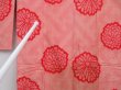 Photo5: 3901T10z660 Vintage Japanese Kimono Silk JUBAN Chrysanthemum Red (5)