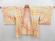 Photo5: 3904T05z510  Japanese Kimono Silk SHIBORI HAORI Flower Yellow (5)