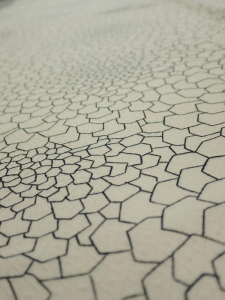 Photo4: 2T03z80  Japanese Kimono Silk  FABRIC Chrysanthemum Off-white 62.2x14.2 (4)