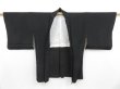 Photo7: 3905T02z520 Vintage Japanese Kimono Silk HAORI Chrysanthemum Black (7)