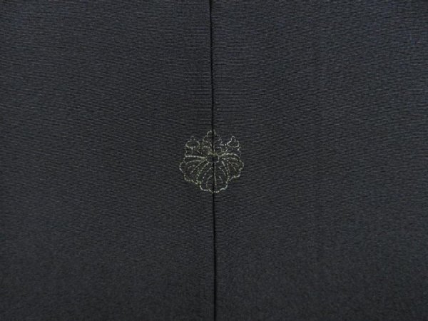 Photo5: 3906T06z580 Vintage Japanese Kimono Silk HAORI Chrysanthemum Black (5)