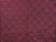 Photo5: 3919T05z950 Vintage Japanese Kimono Silk TSUMUGI  Wine red (5)