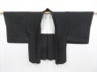 Photo6: 3921T04z600 Vintage Japanese Kimono Silk HAORI Flower Black (6)