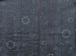 Photo5: 3921T12z680 Vintage Japanese Kimono Silk KOMON Flowers Black (5)