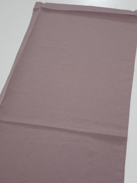 Photo3: 2V01z60  Japanese Kimono Crepe Silk  FABRIC Plain Ash rose 38.6x14.2 (3)
